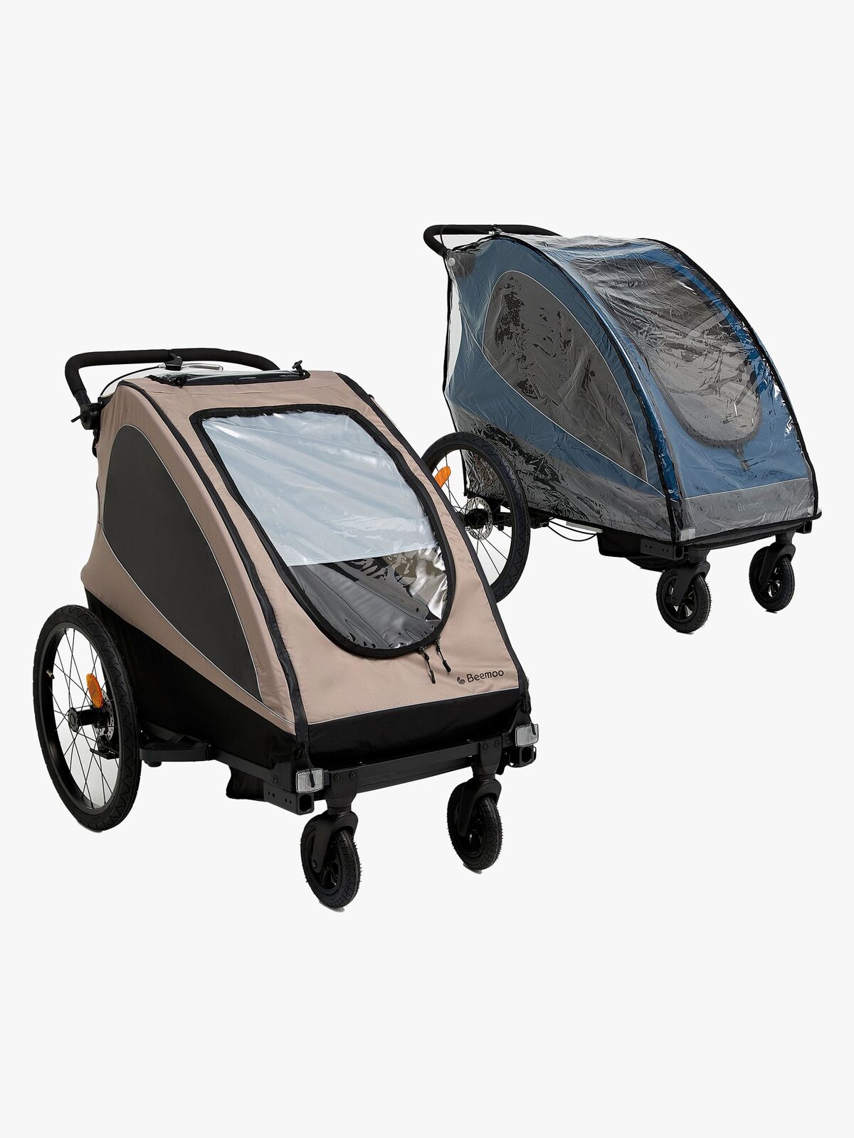 Beemoo Activity Sport Sykkelvogn Inkl. Regntrekk, Beige