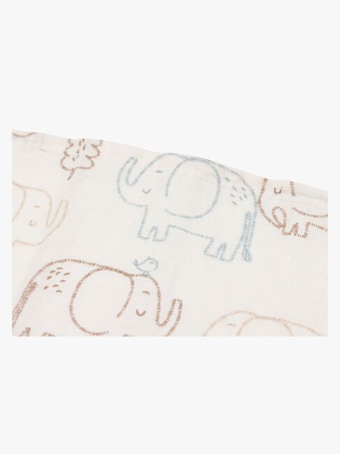 Jollein Musselinteppe 70x70 cm 3-Pakk, Elephant Tales