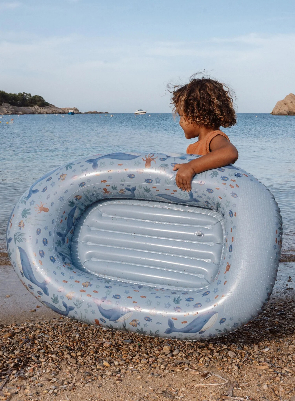 Little Dutch Flytemadrass Ocean World Båt, Blue