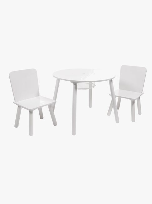 Cloudberry Castle BREE Bord og Stoler med Oppbevaring, Hvit