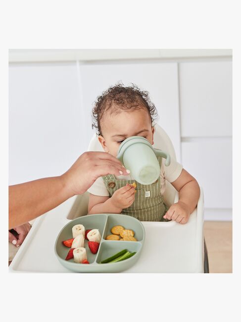 b.box Tallerken med Lokk Silikon, Sage