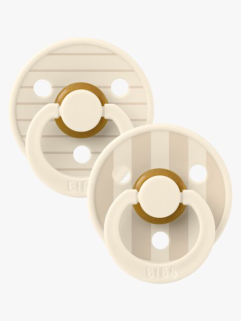 BIBS Studio Colour Smokk 2-Pack Lateks Str 1 Rund, Pin/Ivory Vanilla Mix