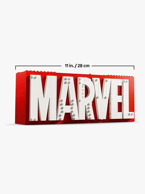 LEGO Super Heroes 76313 MARVEL logo og minifigurer