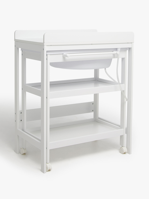 JLY Dream Stellebord med Uttrekkbar Badebalje, White