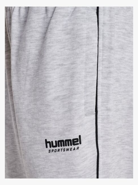 Hummel JR Loose Piping Bukse, Light Grey Melange/Black