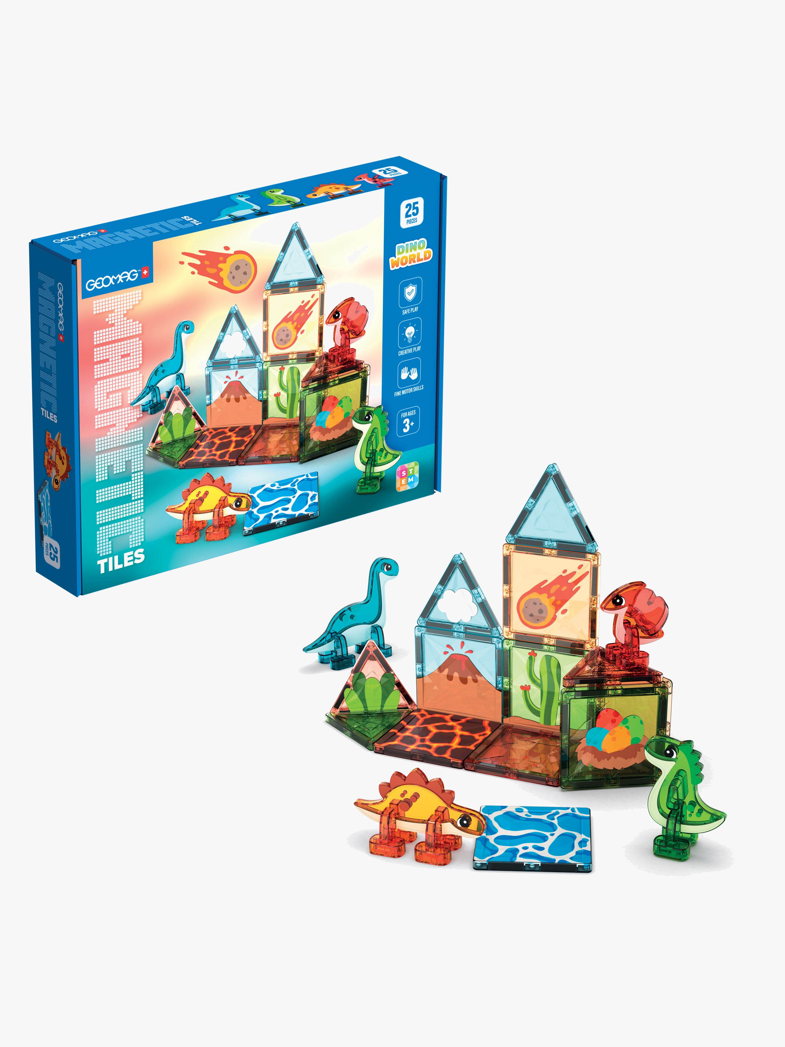 Geomag Magnetisk Byggesett Dino World 25 Deler - Magnetleker - Plast