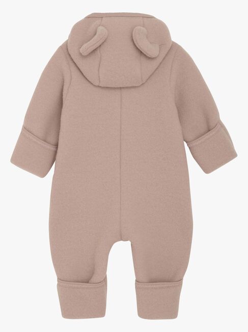 Huttelihut Vinterdress Merinoull med Ører, Mahogany Rose