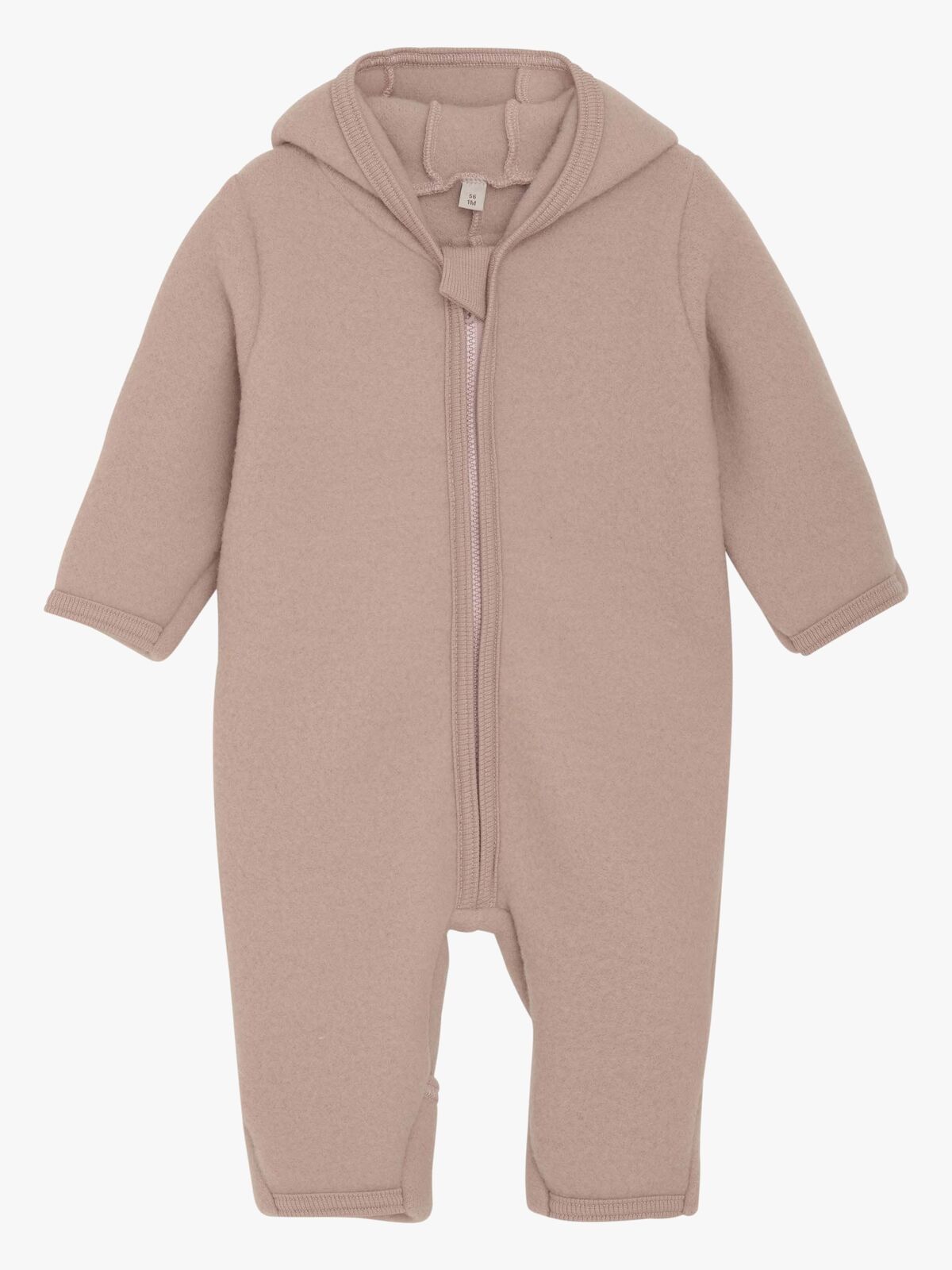 Huttelihut Vinterdress Merinoull med Ører, Mahogany Rose