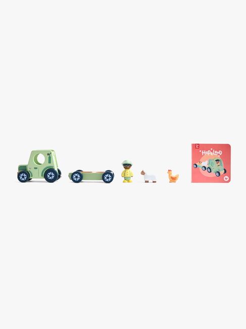 Hape Eventyrbok med Lekesett The Rumbling Tractor