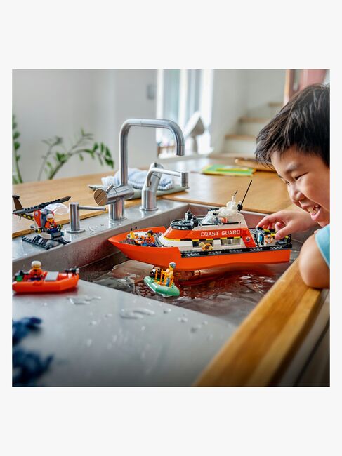 LEGO City 60504 Kystvaktens helikopter og redningsbåt