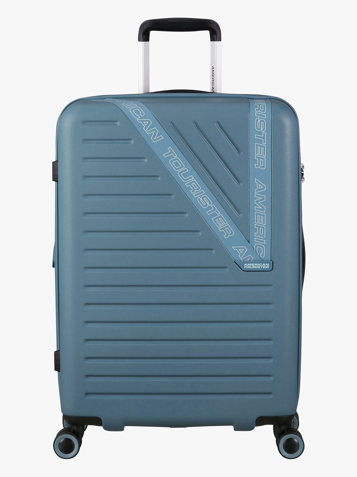 American Tourister Dynabelt Spinner Trillekoffert 68L, Rainstorm Blue