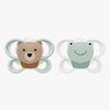 NUK Perfect Match Air Smokk 2-Pakk Str 1, Bear/Frog