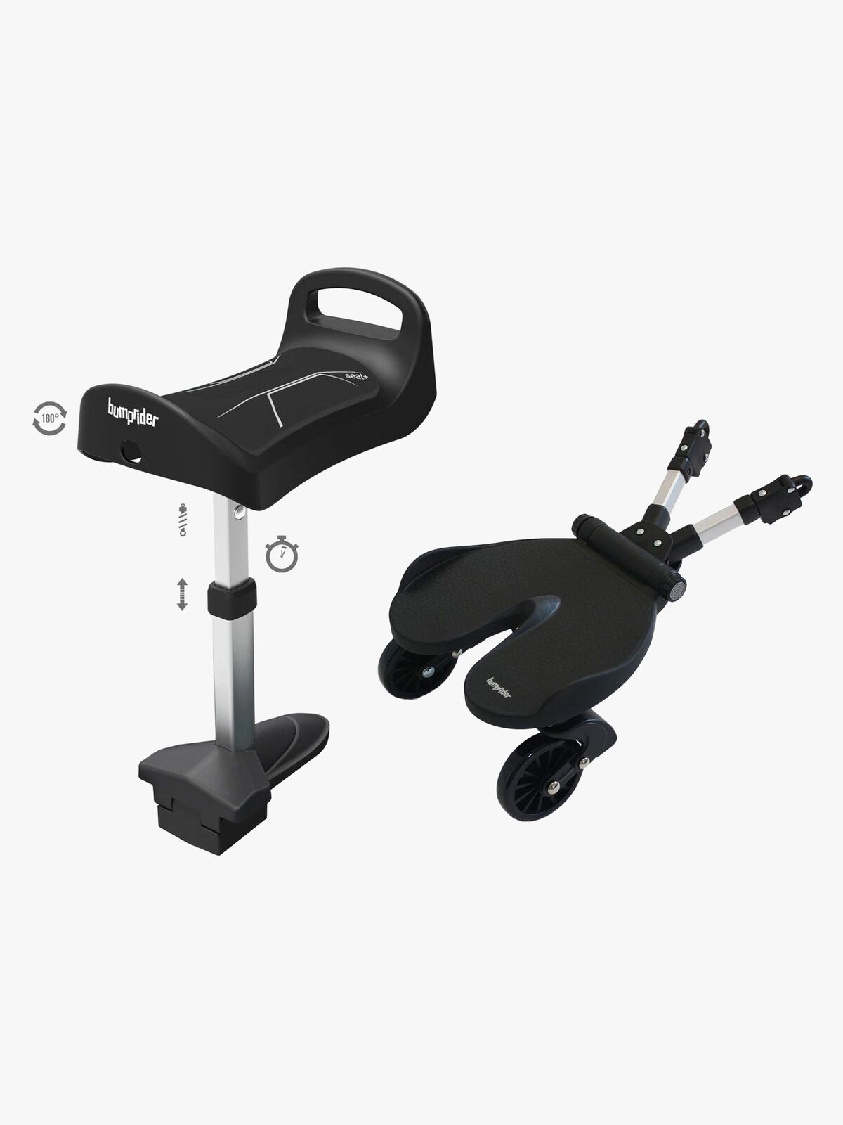 Bumprider Ståbrett inkl. Seat+, Svart