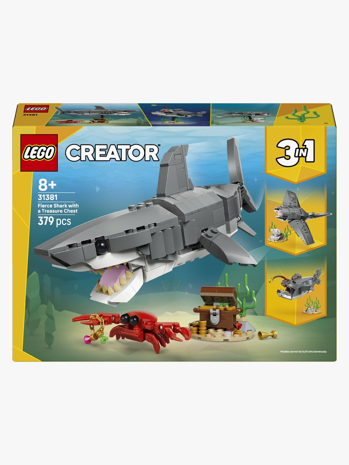 LEGO Creator 31381 Blodtørstig hai med skattkiste