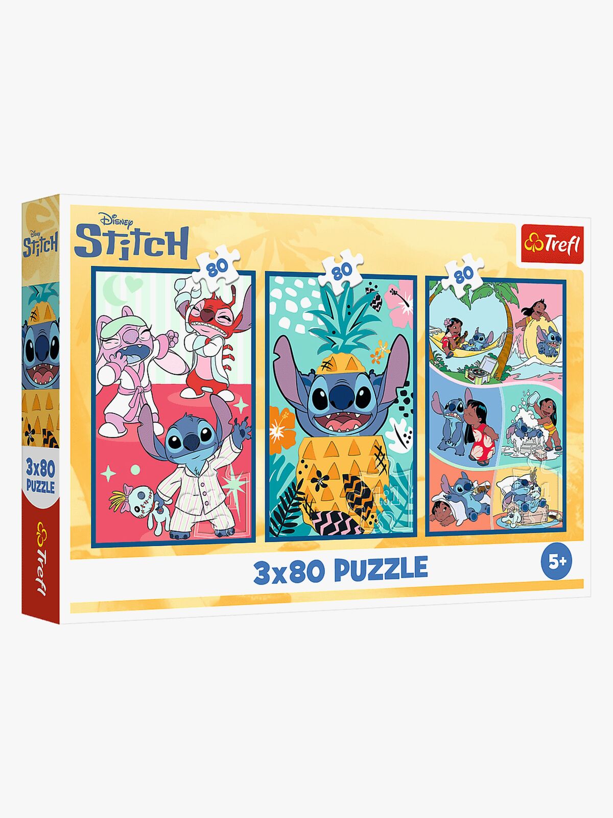 Trefl Lilo & Stitch Puslespill 3x80 Brikker