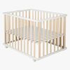 Roba Sammenleggbar Lekegrind med Hjul, Wood White