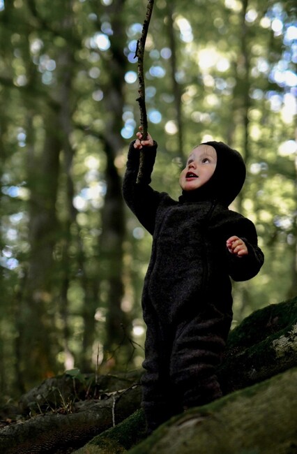 Mikk-Line Balaklava Merinoull, Dark Brown Melange