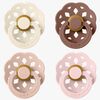 BIBS Boheme Smokk 4-Pakk Lateks Str 2, Ivory/Blush/Woodchuck/Blossom