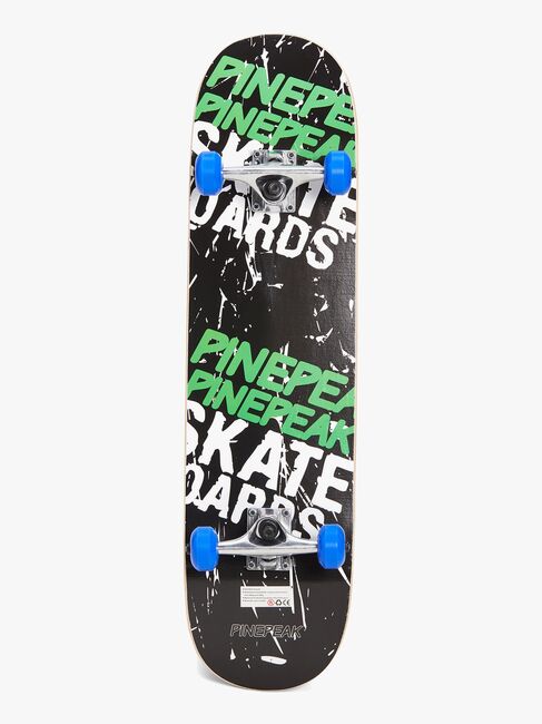 Pinepeak Skateboard, Svart/Grønn