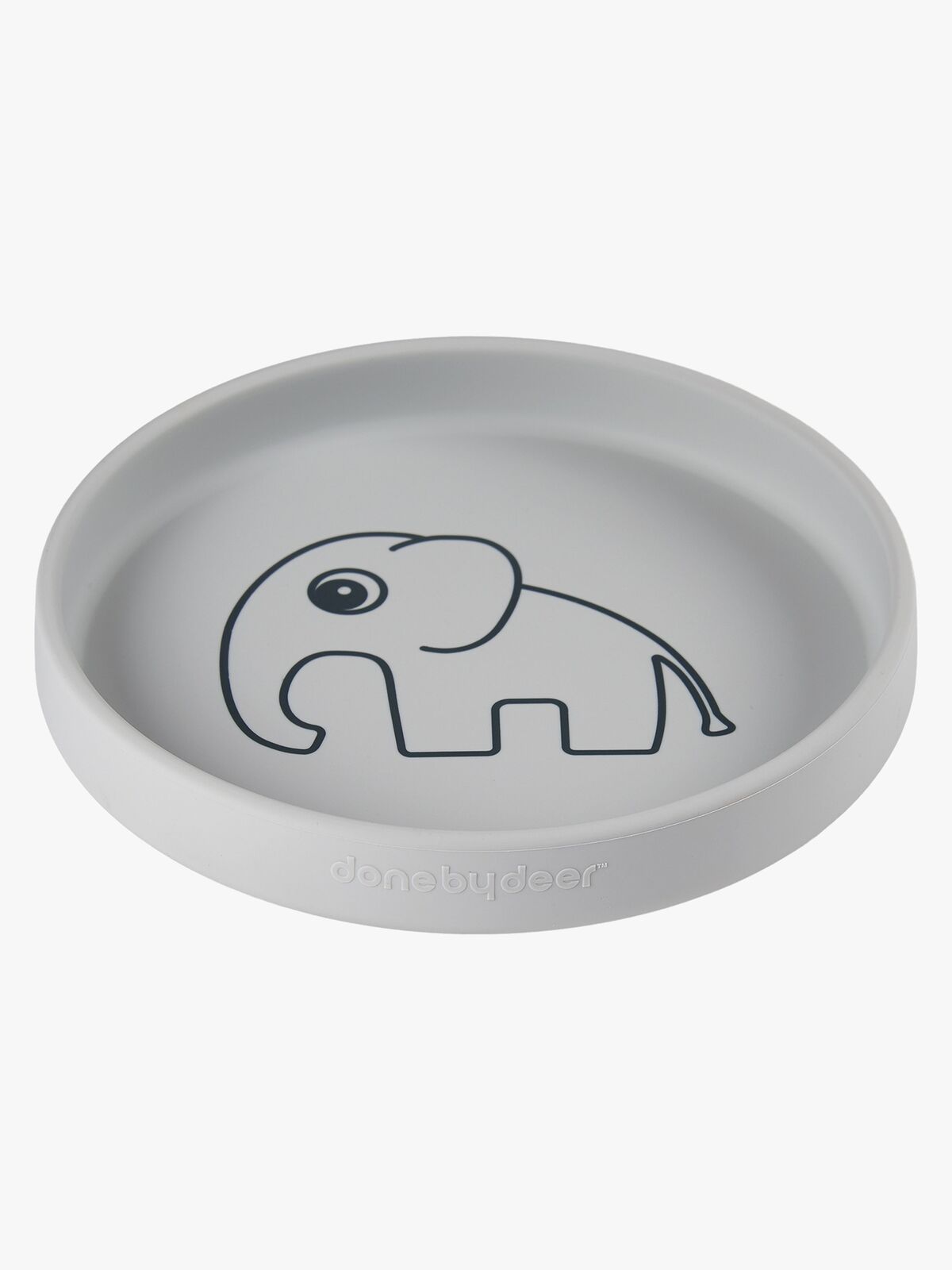 Done By Deer Silikontallerken Elphee, Grey