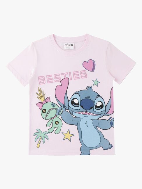 Disney Stitch T-skjorte, Lyserosa