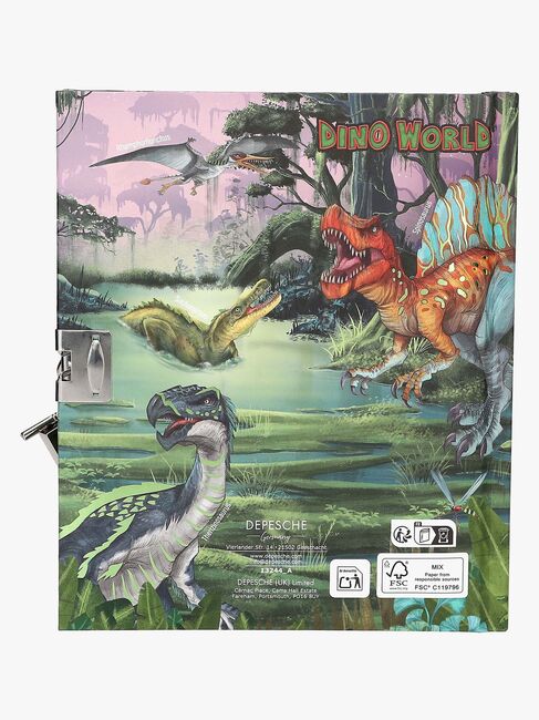 Dino World Dagbok med Hengelås