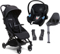 Beemoo Easy Fly Lux 3 Trille inkl. Cybex Aton M Babybilstol + Base, Black