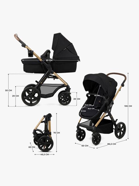 Kinderkraft MOOV 2 4-in-1 Duovogn, Pure Black