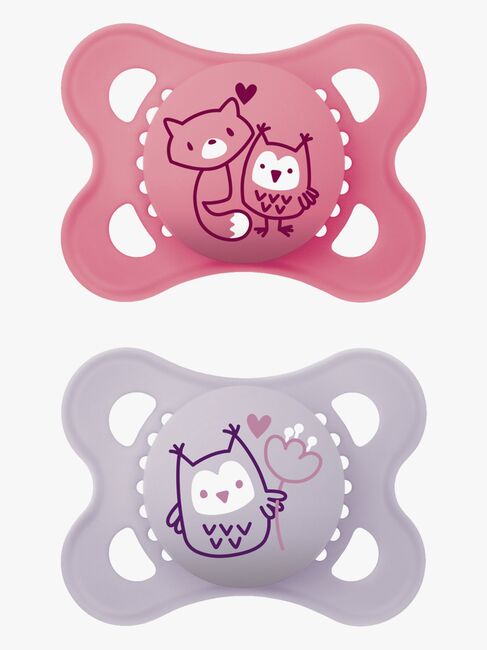 MAM Original Naturgummi Smokker 0-6m, Rosa