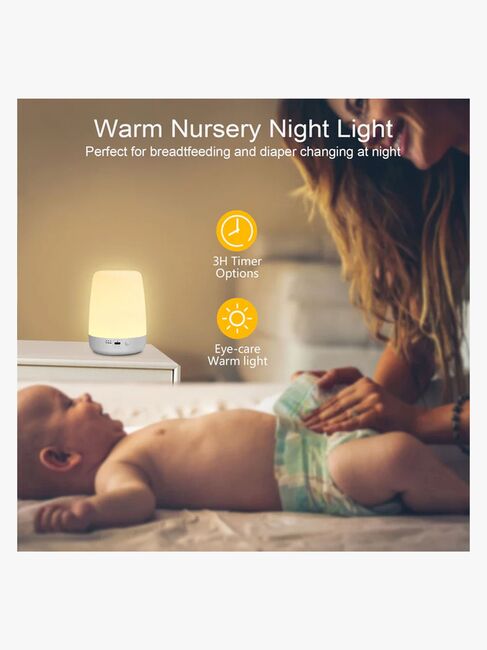 Lippa Colorful Touch Nattlampe Timer, Hvit