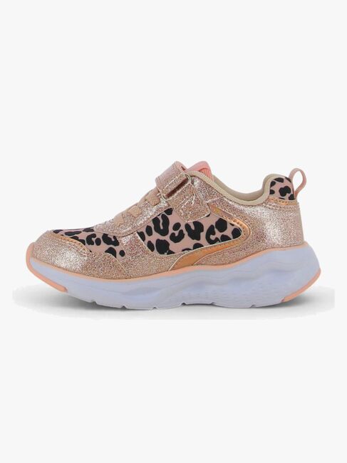 Leaf  Blinkende Sneakers, Leopard/Pink