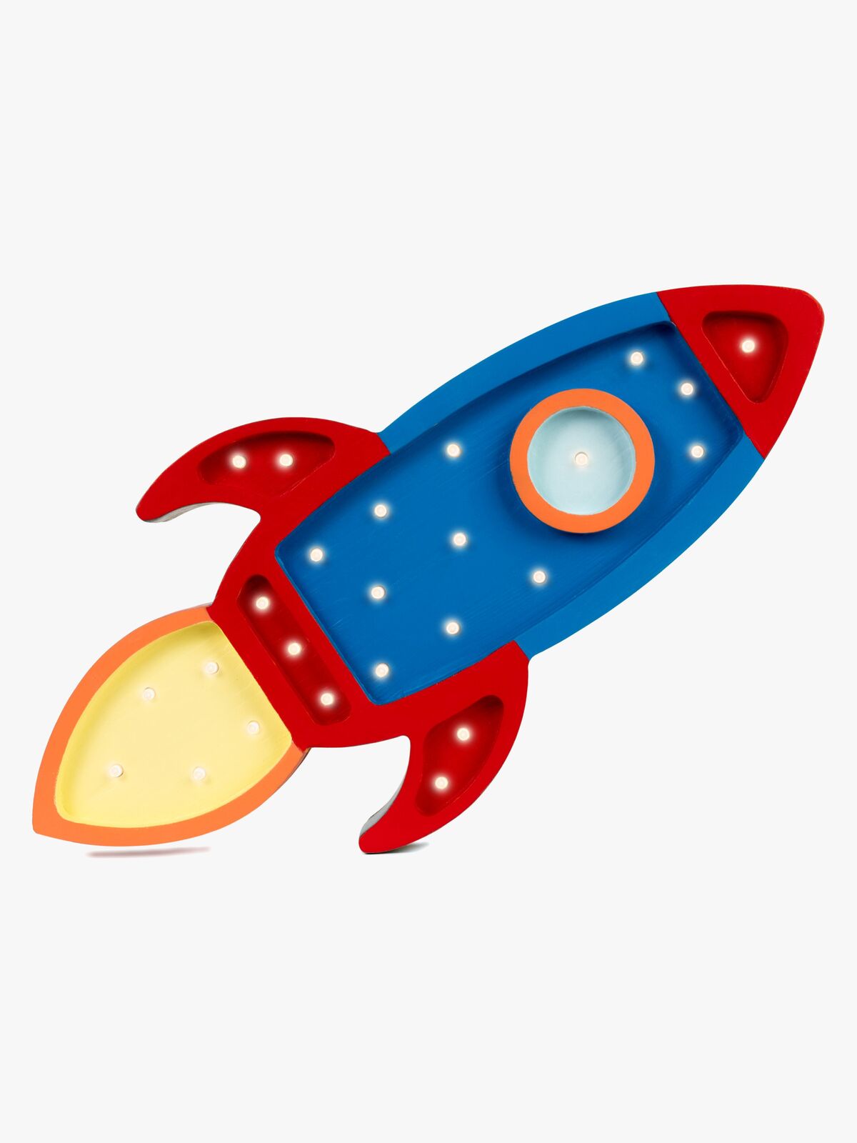 Little Lights Lampe Romrakett, Navy/Rød