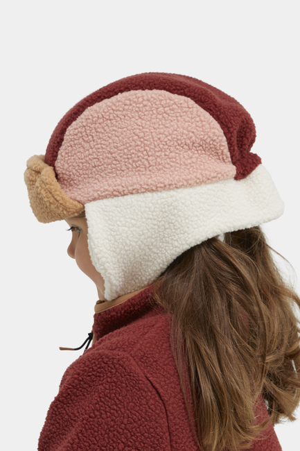 Nordbjörn Knallen Fleece-lue, Madder Brown/Rose Dawn/Oatmeal