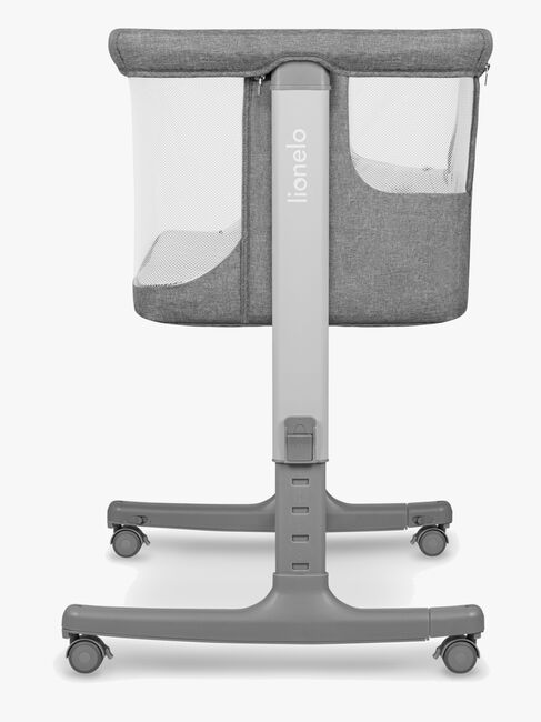 Lionelo Aurora Bedside Crib 3-in-1, Grey Concrete