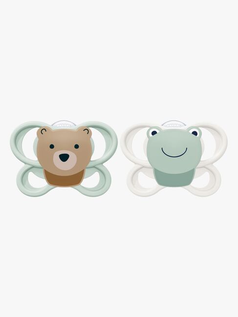 NUK Perfect Match Air Smokk 2-Pakk Str 1, Bear/Frog