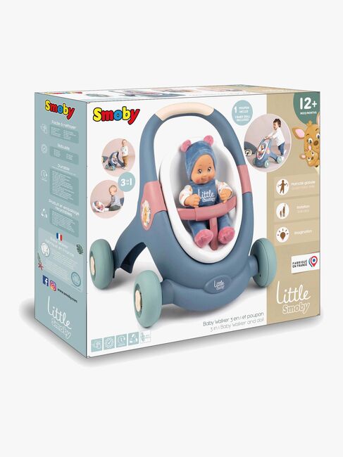 Smoby Little Smoby 3-in-1 Gåvogn med Dukke
