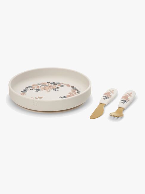 Elodie Tallerken Sett Silikon, Blue Garden