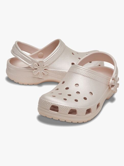 Crocs Classic Pearl Shine Tøfler, Quartz
