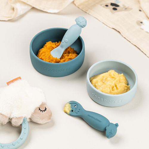 Done By Deer Dotti Silikon Skål 2-Pakk, Blue