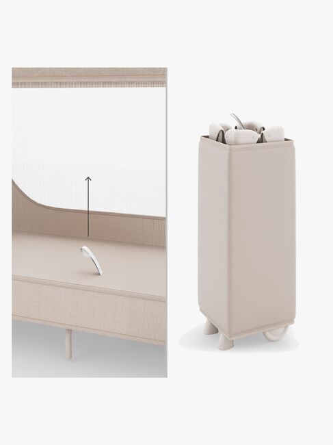 Kinderkraft LEODY UP Reiseseng med Tilbehør, Beige