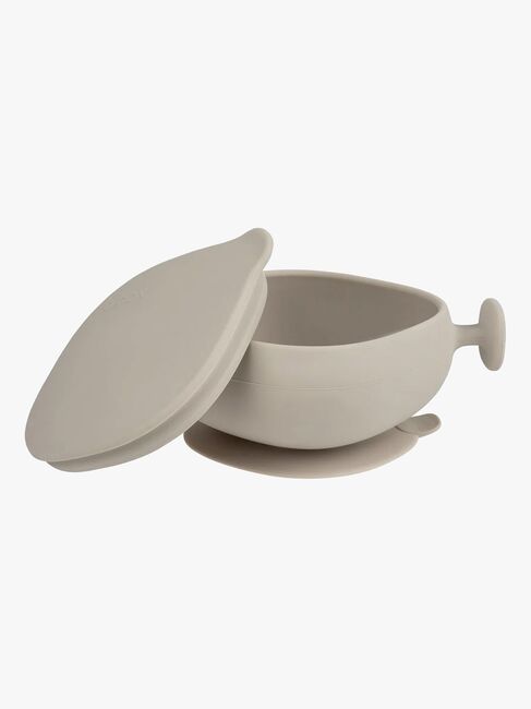 b.box Skål med Lokk Silikon, Latte