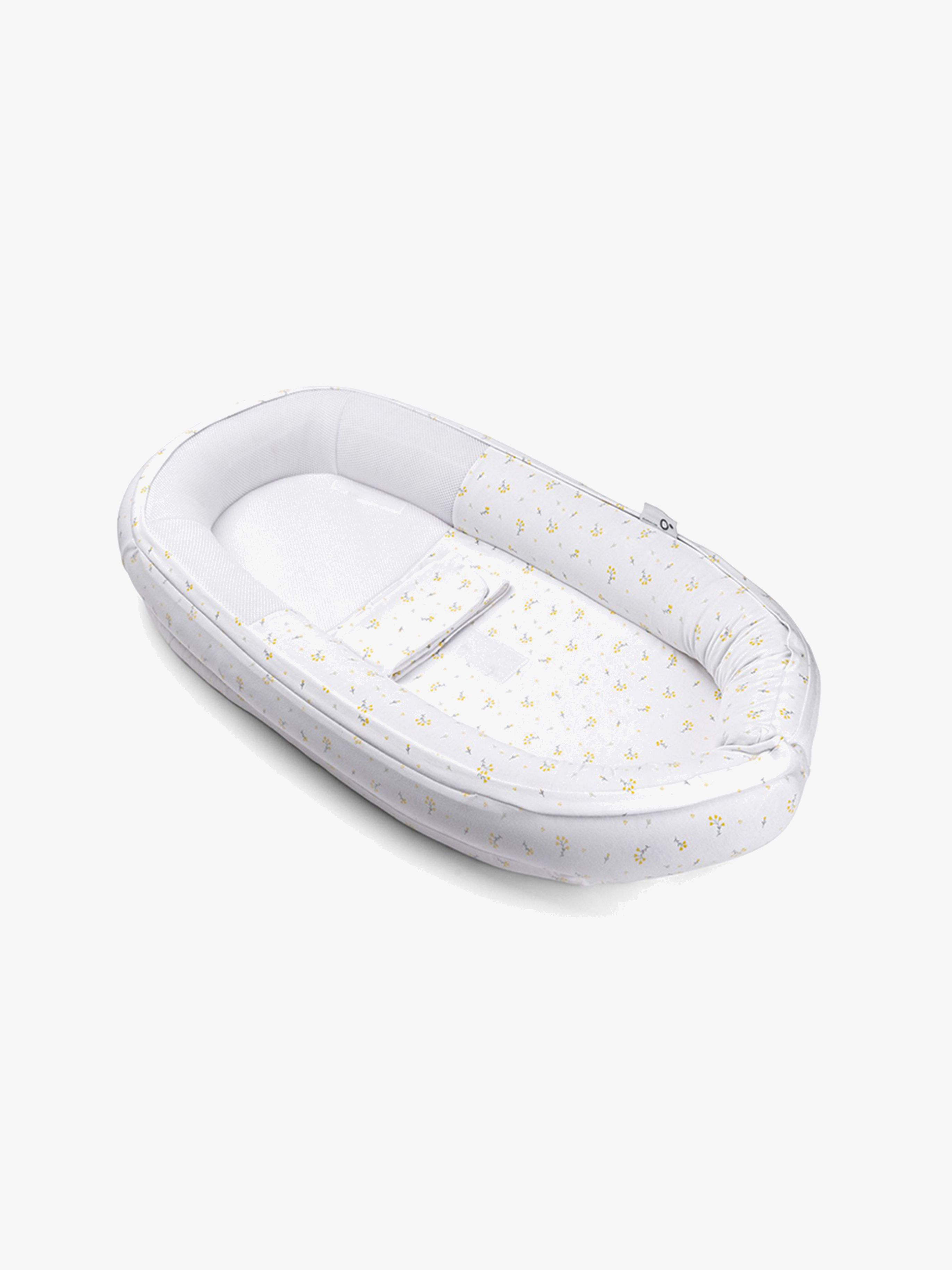 Doomoo Cocoon Babynest Blomster, Gul - Babynest - 100% Polyester