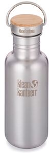 Klean Kanteen Reflect Baboo Cap Vannflaske med Bambuslokk 532ml, Brushed Stainless