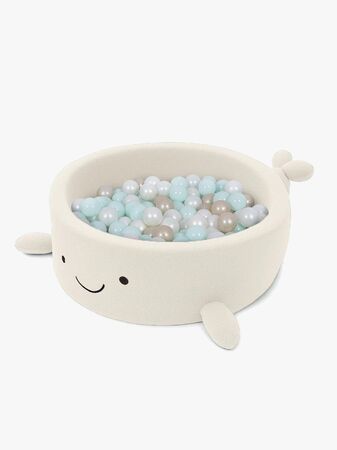 MeowBaby Boucle Whale Ballbasseng, Cheesecake Cream Beige