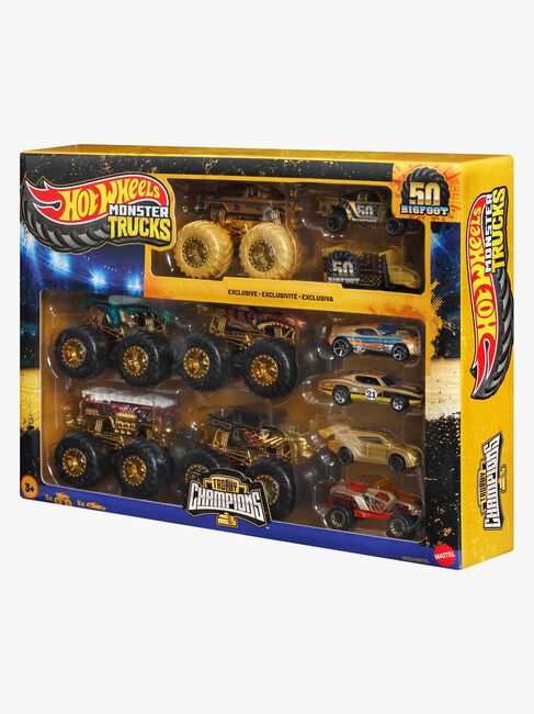 Hot Wheels Monster Trucks Bigfoot Trophy Champions Multipakke