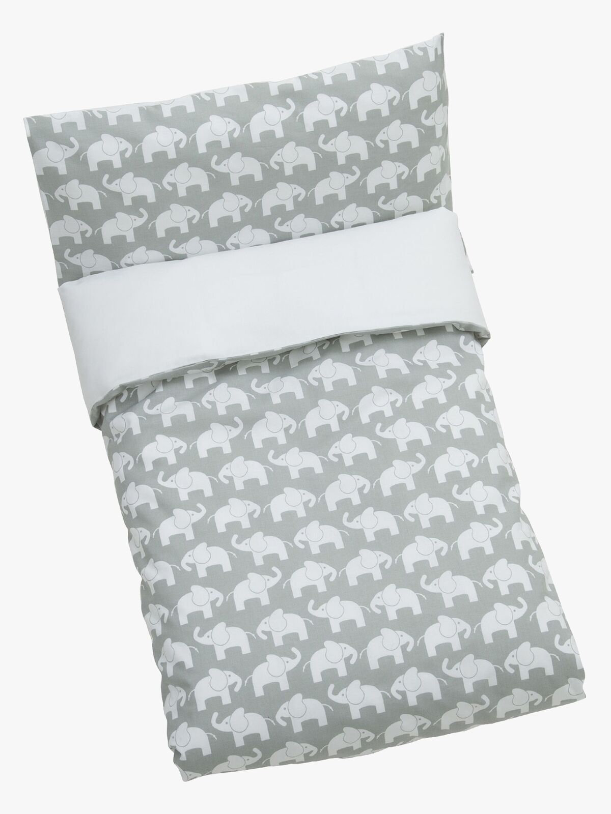 Sengesett Sprinkelseng Elefant 100x130, Grå