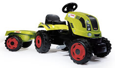 Smoby Claas Farmer Traktor Med Tilhenger XL