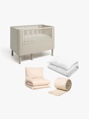 Alice & Fox June Vokseseng inkl. Sengesett TWIGGIE 100x130, Dusk Beige