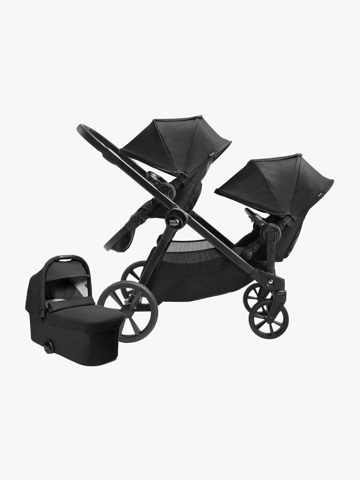 Baby Jogger City Select 2 Tencel Søskenvogn, Lunar Black