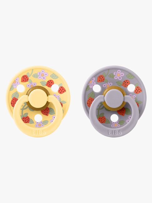 BIBS x Liberty Colour Strawberries Smokk 2-Pakk Lateks Str 2, Pale Butter Mix